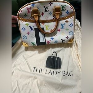 Louis Vuitton White Multicolor Satchel